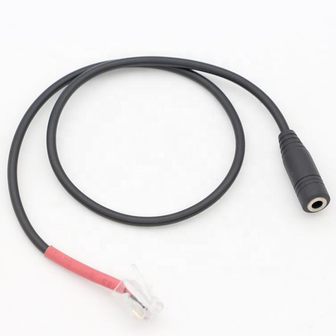 RJ9 RJ10 to Female 3.5mm CTIA Plug Audio Jack Headset Adapter Cable for Office Phone 5