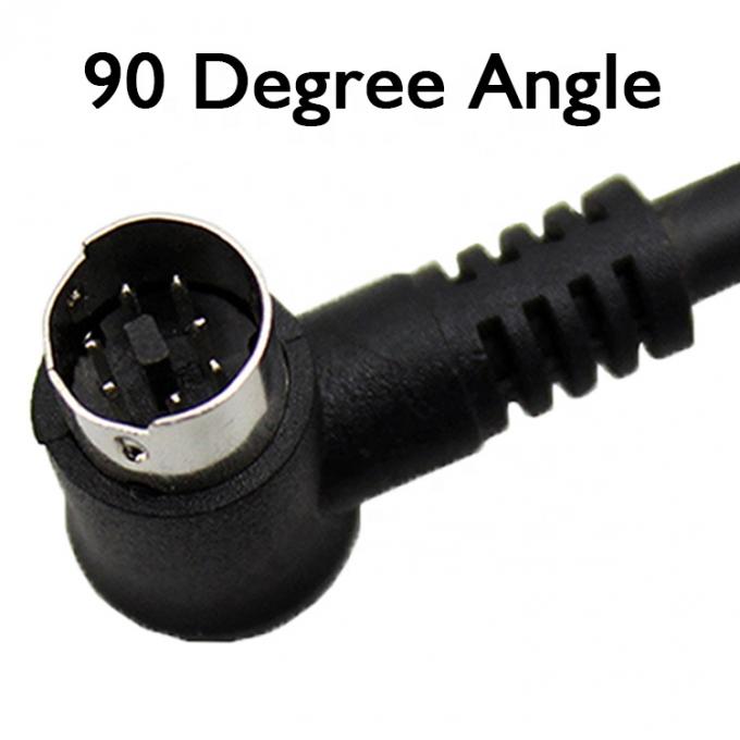 Custom 1M 2M 3M Shield 90 Degree Right Angle S Video Male to Male 7 Pin Mini Din Extension Cable 2