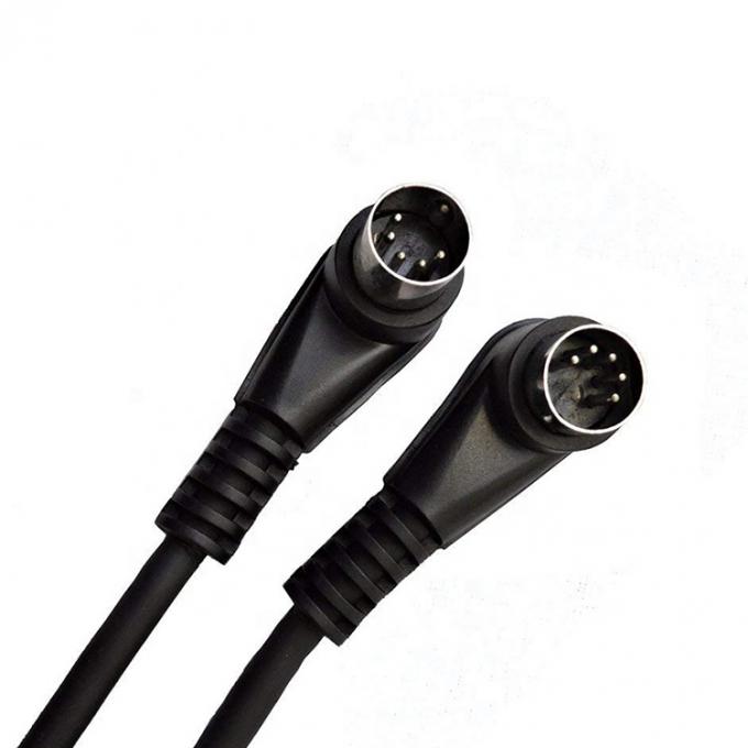 CUSTOM Factory Shield Right Angle Male to Male 5 Pin Din Connector Midi Cable 4