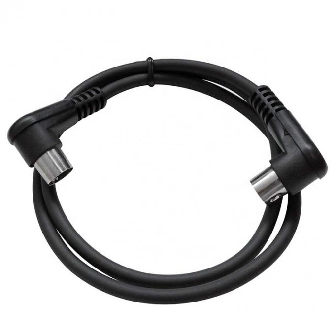 CUSTOM Factory Shield Right Angle Male to Male 5 Pin Din Connector Midi Cable 1