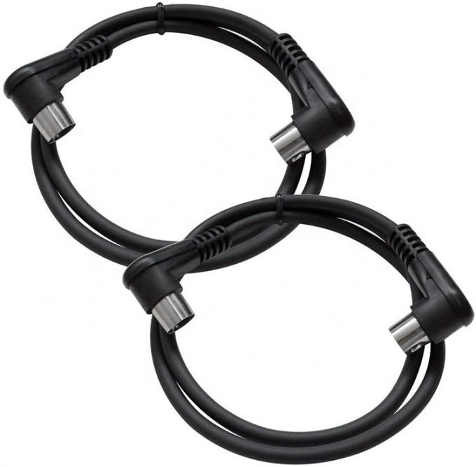 CUSTOM Factory Shield Right Angle Male to Male 5 Pin Din Connector Midi Cable 5