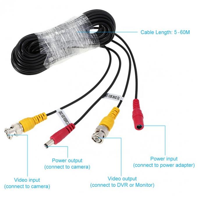 CUSTOM 5M 10M 20M Male Female Security Assembly RG59 Video BNC DC Power SDI CCTV Camera Cable 4