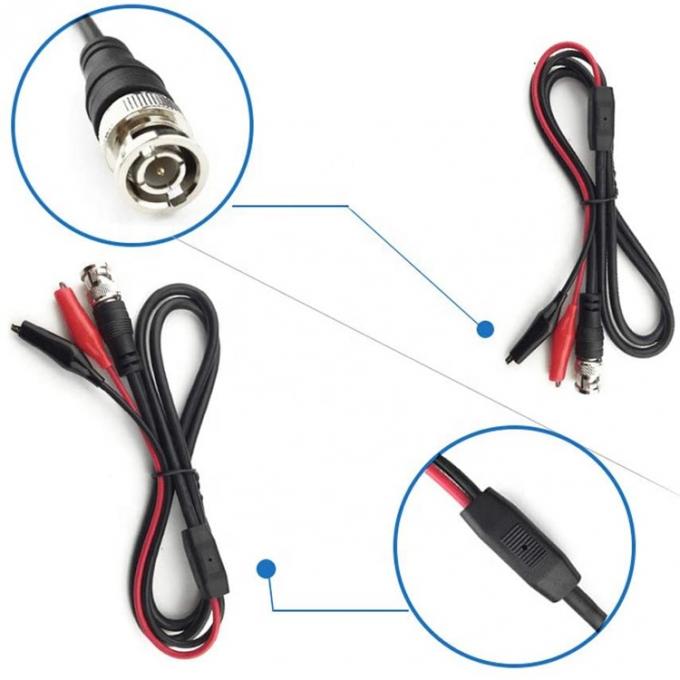 BNC to Dual Alligator Crocodile Clips Test Lead Cable for Oscilloscope CCTV Camera Video 2