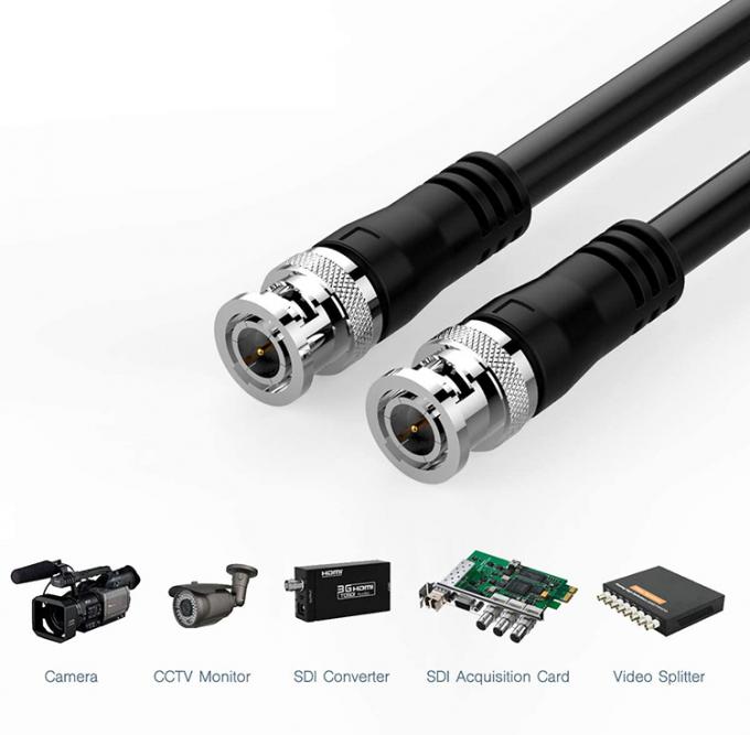 SDI Assembly Security CCTV Camera Coaxial Video Power BNC Jack Male Connector to BNC Cable 4