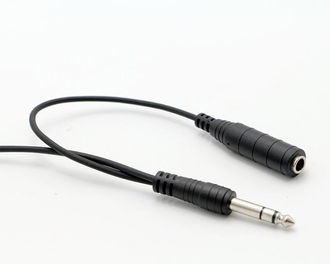 Y Splitter Male to Female 6.35mm 3.5mm TRS Microphone Stereo Jack Audio Cable 7