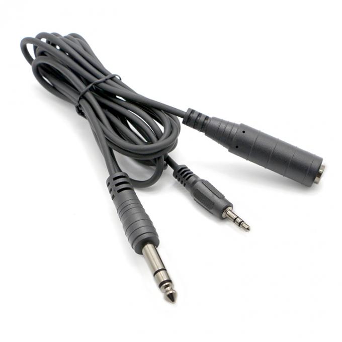Y Splitter Male to Female 6.35mm 3.5mm TRS Microphone Stereo Jack Audio Cable 8