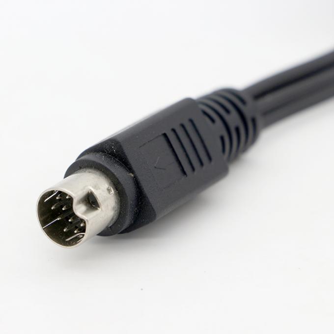 9 Pin Mini Din to 3 RCA S Video Audio Cable for TV Displays Audio Video Receiver 1