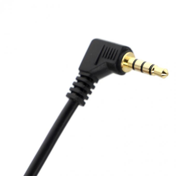 Custom 3 Pole Right Angle 2.5mm TRS to 3.5mm Mono TRRS Aux Stereo Audio Jack Cable 1