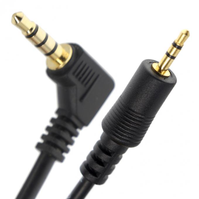Custom 3 Pole Right Angle 2.5mm TRS to 3.5mm Mono TRRS Aux Stereo Audio Jack Cable 0