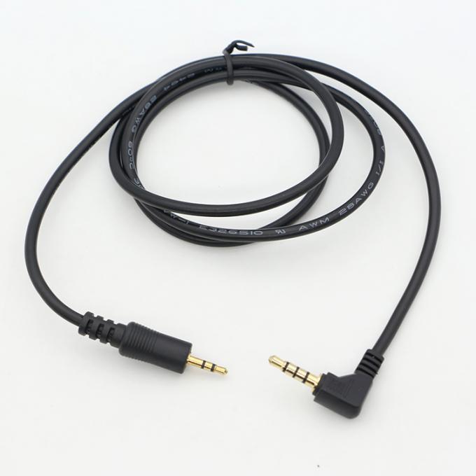 Custom 3 Pole Right Angle 2.5mm TRS to 3.5mm Mono TRRS Aux Stereo Audio Jack Cable 3
