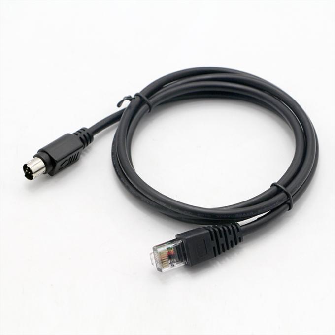 Custom Male to Male RJ45 to 8 Pin Mini Din Connector Cable 1