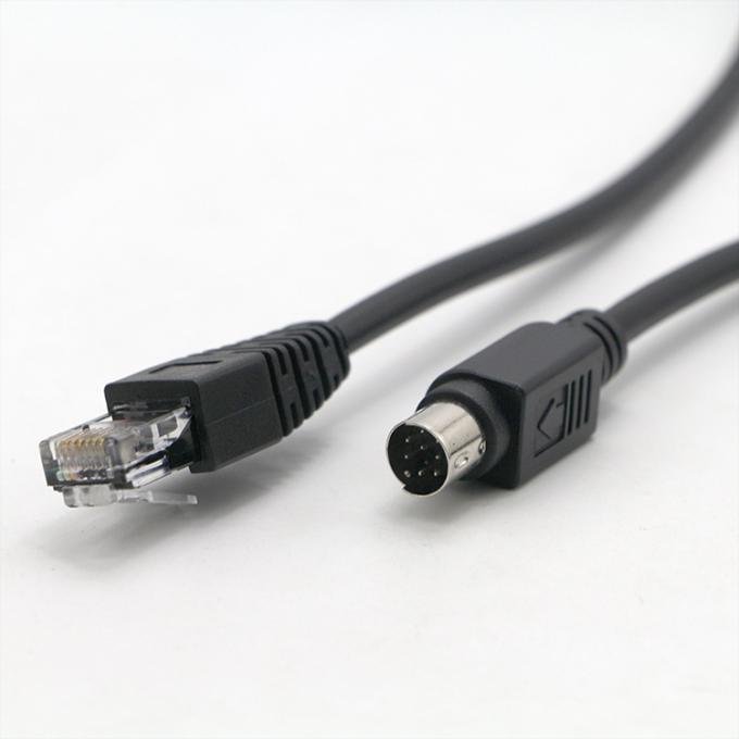 Custom Male to Male RJ45 to 8 Pin Mini Din Connector Cable 2
