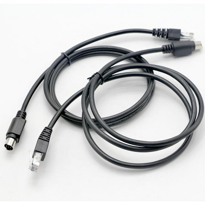 Custom Male to Male RJ45 to 8 Pin Mini Din Connector Cable 4