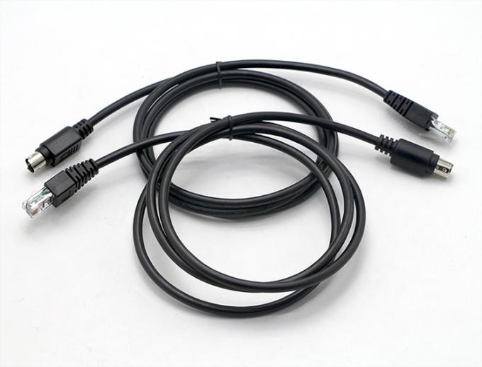 Custom Male to Male RJ45 to 8 Pin Mini Din Connector Cable 3