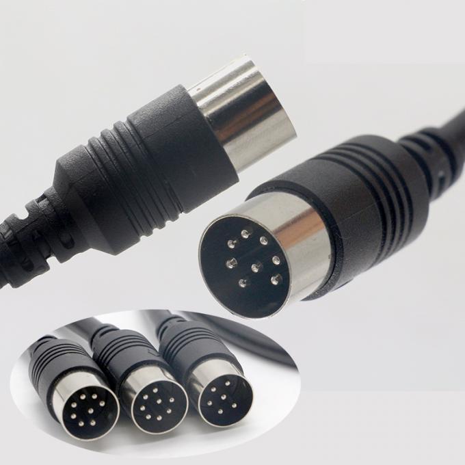 OEM Factory S Video Audio Shield Male to Male Female 3 4 5 6 7 8 9 10 13 PIN MIDI DIN Extension Cable 2