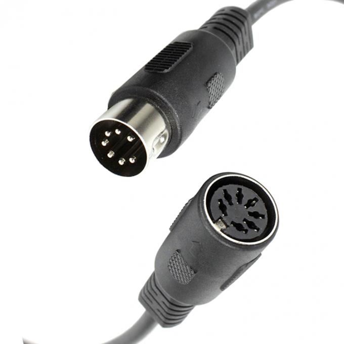 OEM Factory S Video Audio Shield Male to Male Female 3 4 5 6 7 8 9 10 13 PIN MIDI DIN Extension Cable 3