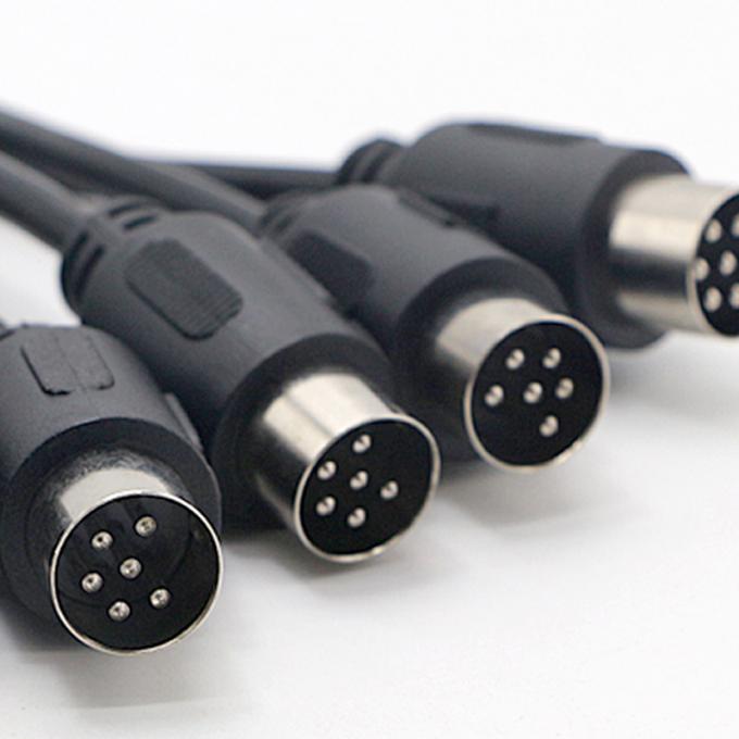 OEM Factory S Video Audio Shield Male to Male Female 3 4 5 6 7 8 9 10 13 PIN MIDI DIN Extension Cable 4