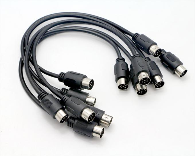 OEM Factory S Video Audio Shield Male to Male Female 3 4 5 6 7 8 9 10 13 PIN MIDI DIN Extension Cable 6