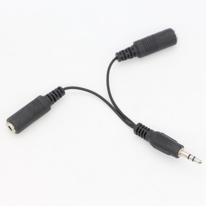 CUSTOM 3.5mm Jack 1 male to 2 Female Y Splitter Headphone Jack Mic PC Audio TRS Splitter Cable 6