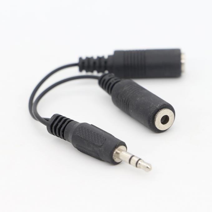 CUSTOM 3.5mm Jack 1 male to 2 Female Y Splitter Headphone Jack Mic PC Audio TRS Splitter Cable 7