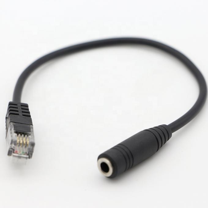 CUSTOM RJ9 RJ10 to Female 3.5mm Audio Jack Headset Adapter Cable for Office Phone 2