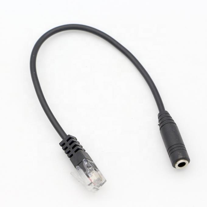 CUSTOM RJ9 RJ10 to Female 3.5mm Audio Jack Headset Adapter Cable for Office Phone 3