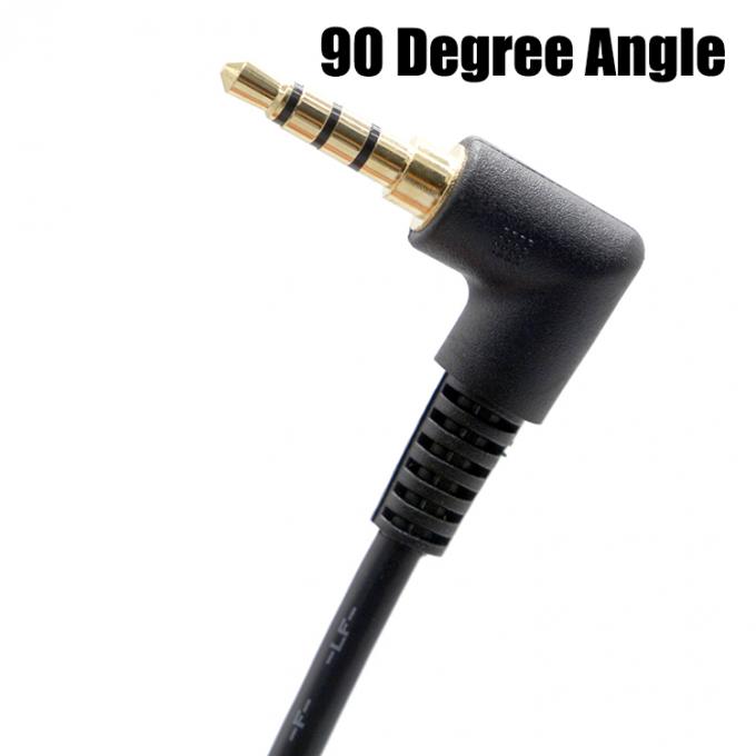 OEM 90 Degree Right Angle 3.5mm TRRS Jack Male To 3.5mm TRRS Jack Male Audio Cable 3