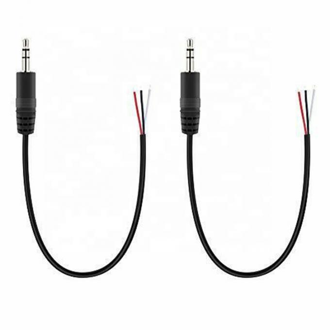 TRS 2 Pole Stereo Audio Jack 3.5mm Male Plug to Stripped Tinned Bare Wire Open End Cable 4