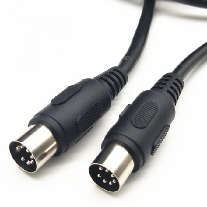 Custom Shiled Fully Connected Male to Male Female 7 Pin Din Midi Cable 4