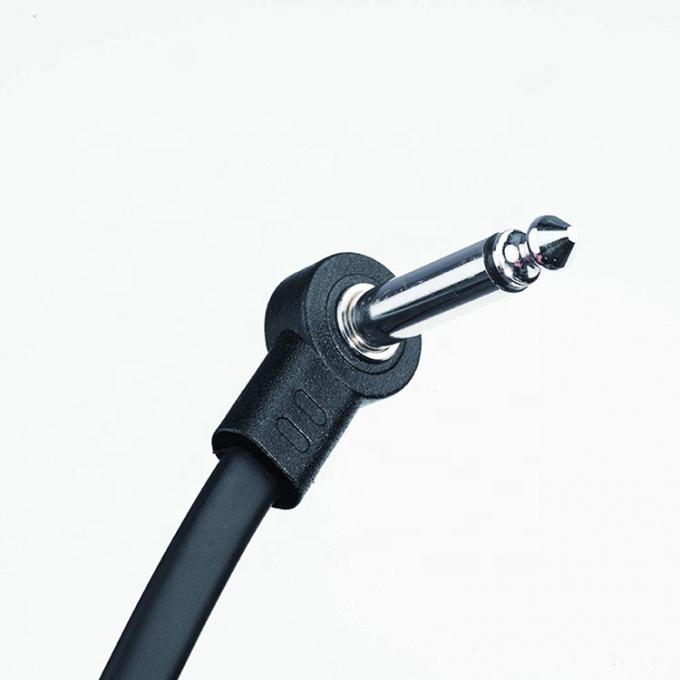Custom Short 90 Degree Angle 1/4 inch TS Jack Electric Instrument Guitar Patch Cable 1