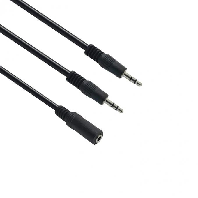 2 female to 1 male 3.5mm Stereo Jack Headphone Speaker Audio Y Splitter Cable 2