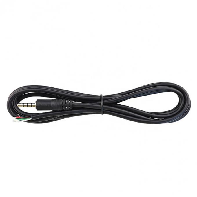 Custom 4 Poles TRRS 3.5mm Stereo Audio Jack to Stripped Pigtail Tinned Bare Wire End Cable 0