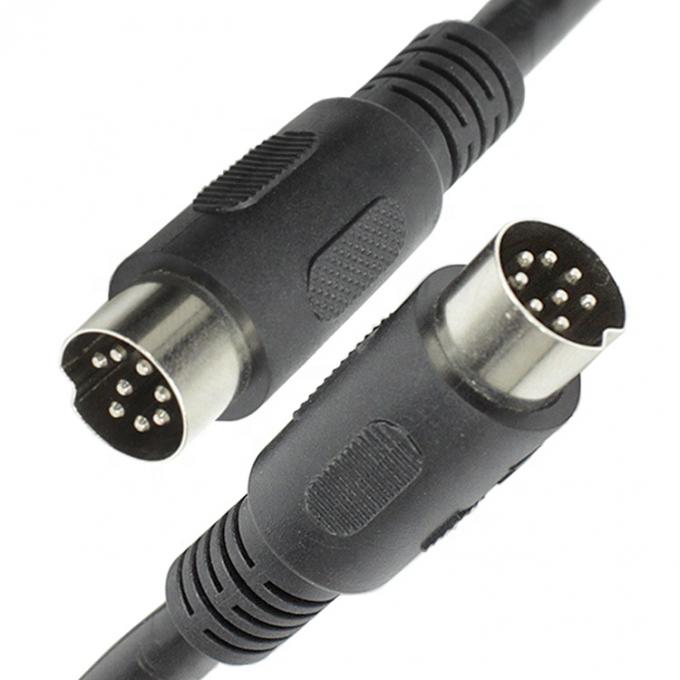 Custom Fully Connected Shielded Male to Male Large 8 Pin Din Cable 2