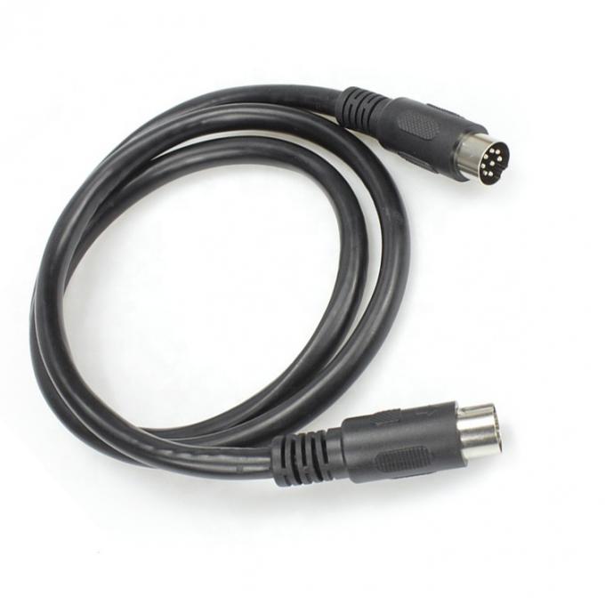 Custom Fully Connected Shielded Male to Male Large 8 Pin Din Cable 3