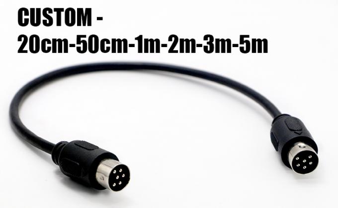 Custom Radio Midi Male To Male 6 Pin Din To 6 Pin Din S Video Extension Cable For Roland 2