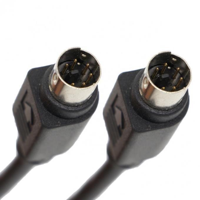 CUSTOM 1M 3M Shield S Video Male To Male Mini Din 6 Pin cable 1