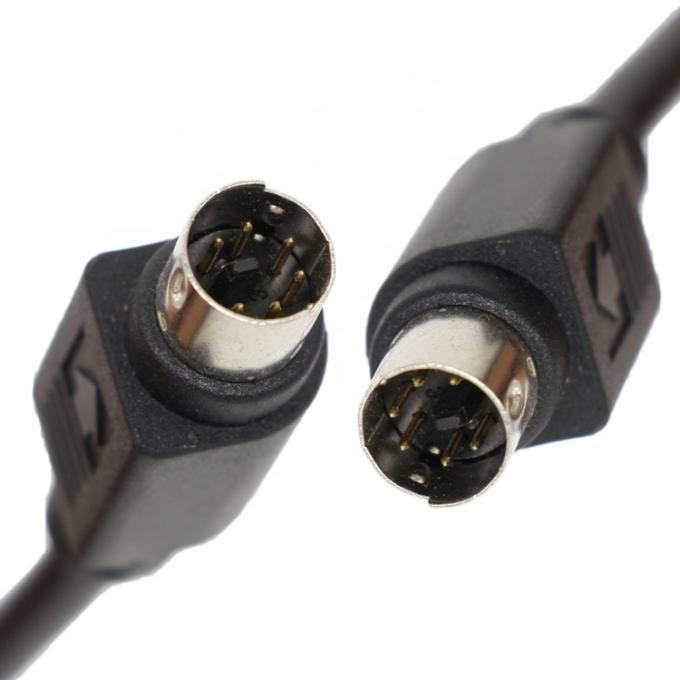 CUSTOM 1M 3M Shield S Video Male To Male Mini Din 6 Pin cable 2