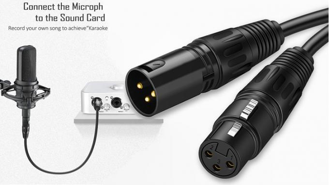 OEM HiFi Microfono Microphone 3 PIN XLR Connector Audio Jack Male To XLR Female DMX Cable 4