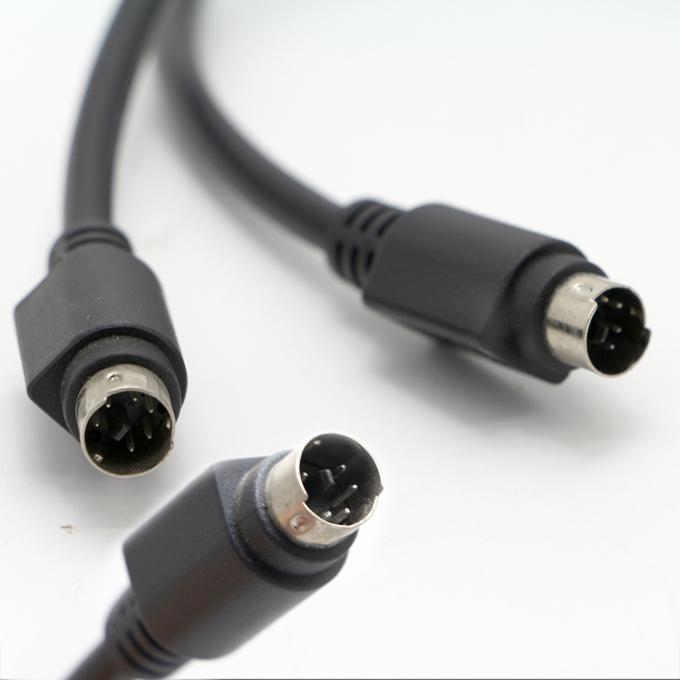 Custom Male To Male 6 PIN Mini DIN Plug Video Audio MIDI Extension Cable For PS2 Keyboard 0