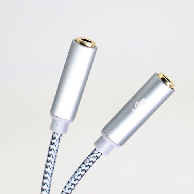 1 Input to 2 Output Y Shape 3.5mm AUX Stereo Audio Mic Headphone Splitter Adapter Cable 5