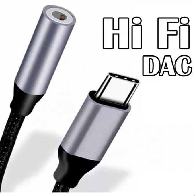 High Compatible DAC USB Type C to AUX 3.5mm Audio Cable Adapter for Samsung Pixel Google Phone 0