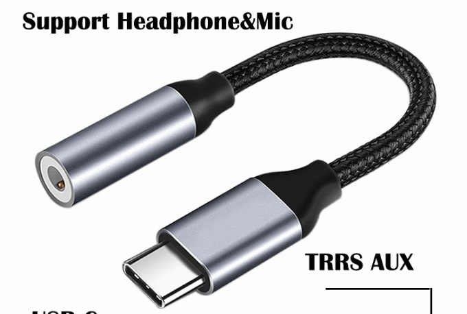 High Compatible DAC USB Type C to AUX 3.5mm Audio Cable Adapter for Samsung Pixel Google Phone 2