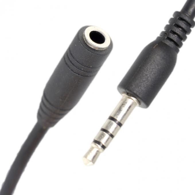 Short 20cm 3.5mm 4 Poles TRRS Male To 3.5mm TRRS Female Stereo Aux Audio Extension Cable 0