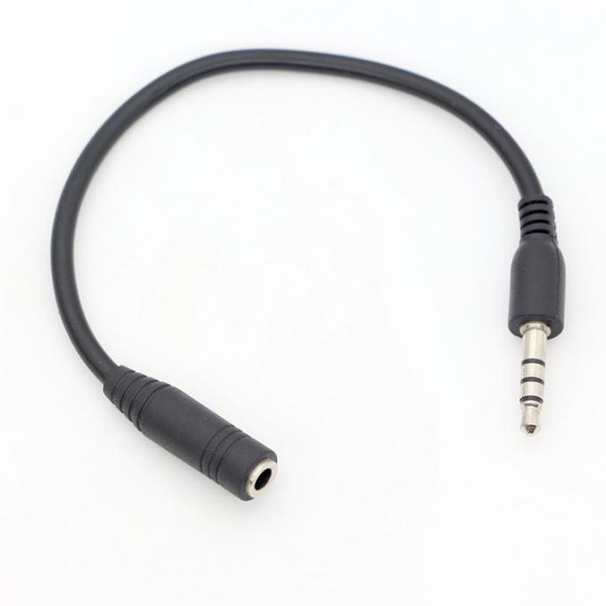 Short 20cm 3.5mm 4 Poles TRRS Male To 3.5mm TRRS Female Stereo Aux Audio Extension Cable 3