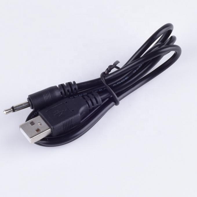 1M USB to 3.5mm 2 ploes Aux Audio Jack Connector Charging Cable for Speaker Phone 2