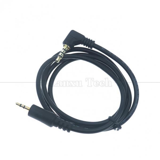 2.5mm 3 Poles Jack to 90 Degree Right Angle 4 Poles 3.5mm TRRS Jack Stereo Audio Cable for TV Radio 3