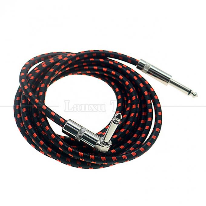 1m 3m 5m 1/4 6.35mm Mono TS Jack Lead Braided Electric Guitar Accessory Patch Amp Effect Amplifier Instrument Cable 4