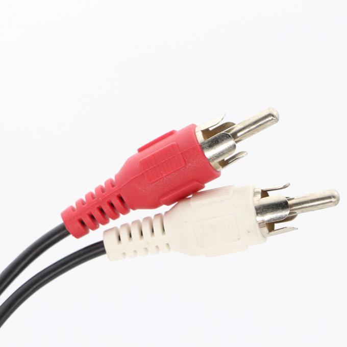 CUSTOM M 2M 3M TV Y Splitter 2 RCA Male to 2 RCA Male Audio Video Cable 1