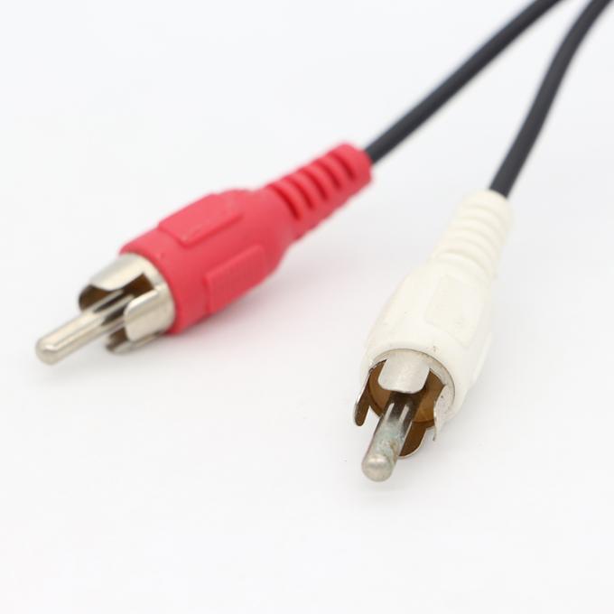 CUSTOM M 2M 3M TV Y Splitter 2 RCA Male to 2 RCA Male Audio Video Cable 2
