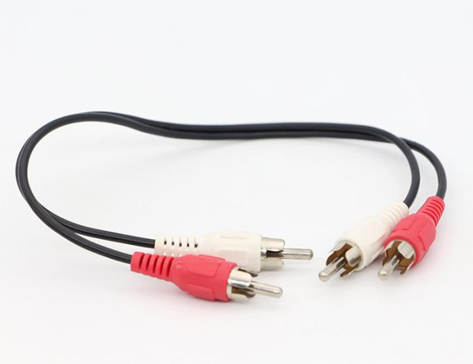 CUSTOM M 2M 3M TV Y Splitter 2 RCA Male to 2 RCA Male Audio Video Cable 4